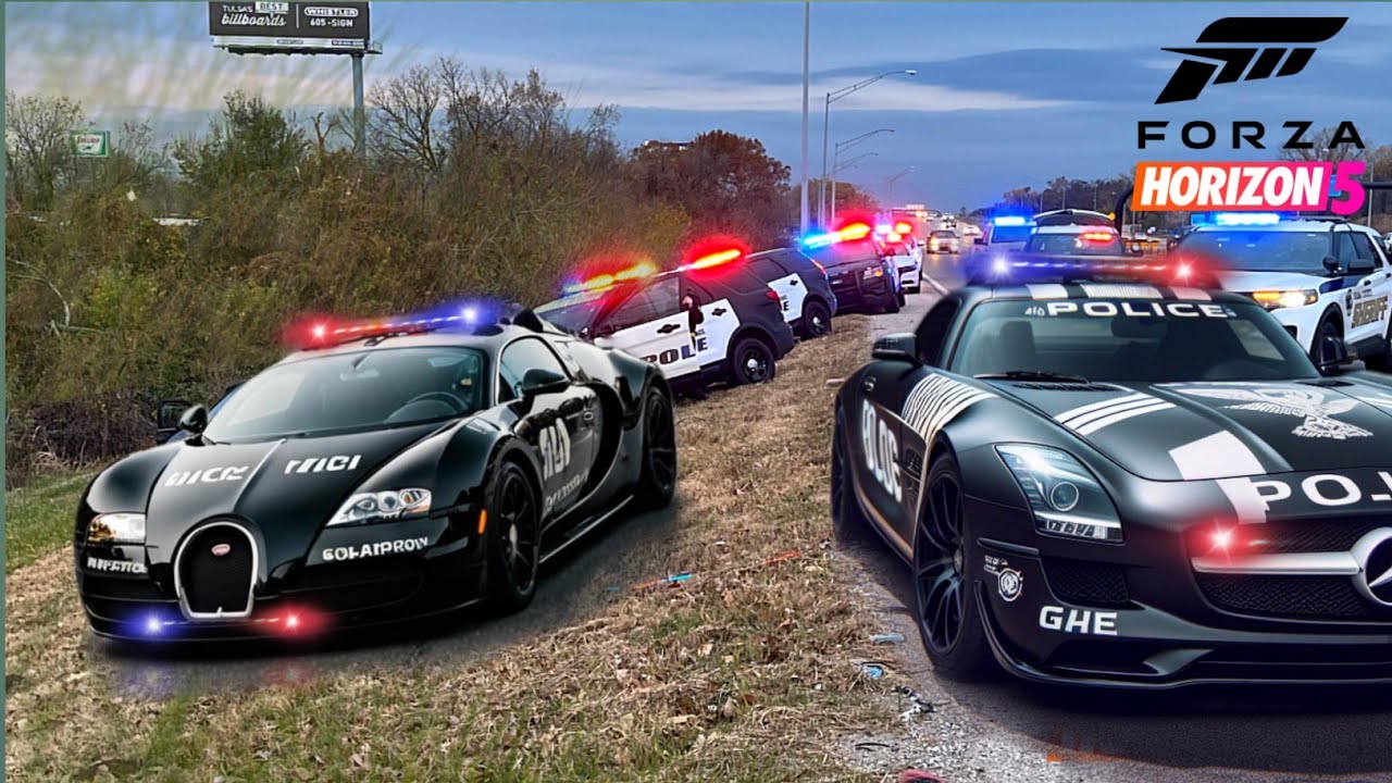 High-Speed Police Chase in Forza Horizon 5 with Skillful Thieves - Hollywood Gameplay 👻🚔