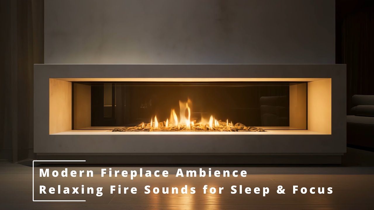 Modern Fireplace Ambience 3H of Realistic Fire Sounds for Sleep, Focus & Relaxation | No Music [4K]
