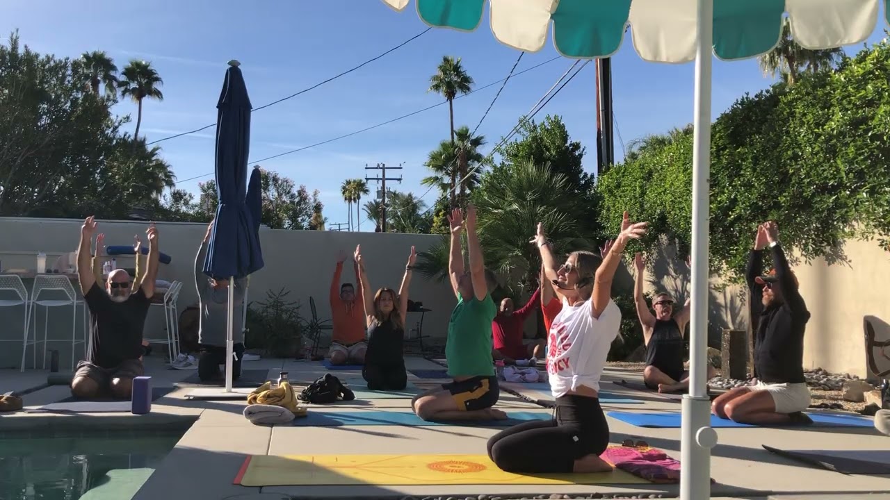 Poolside Yoga in Palm Springs January 25,2026 one hour yoga class for mobility