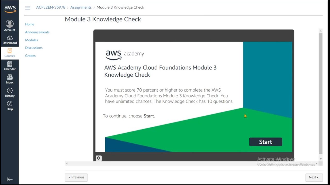 Проверка знаний модуля 3 | AWS Academy Cloud Foundation | Обзор глобальной инфраструктуры AWS