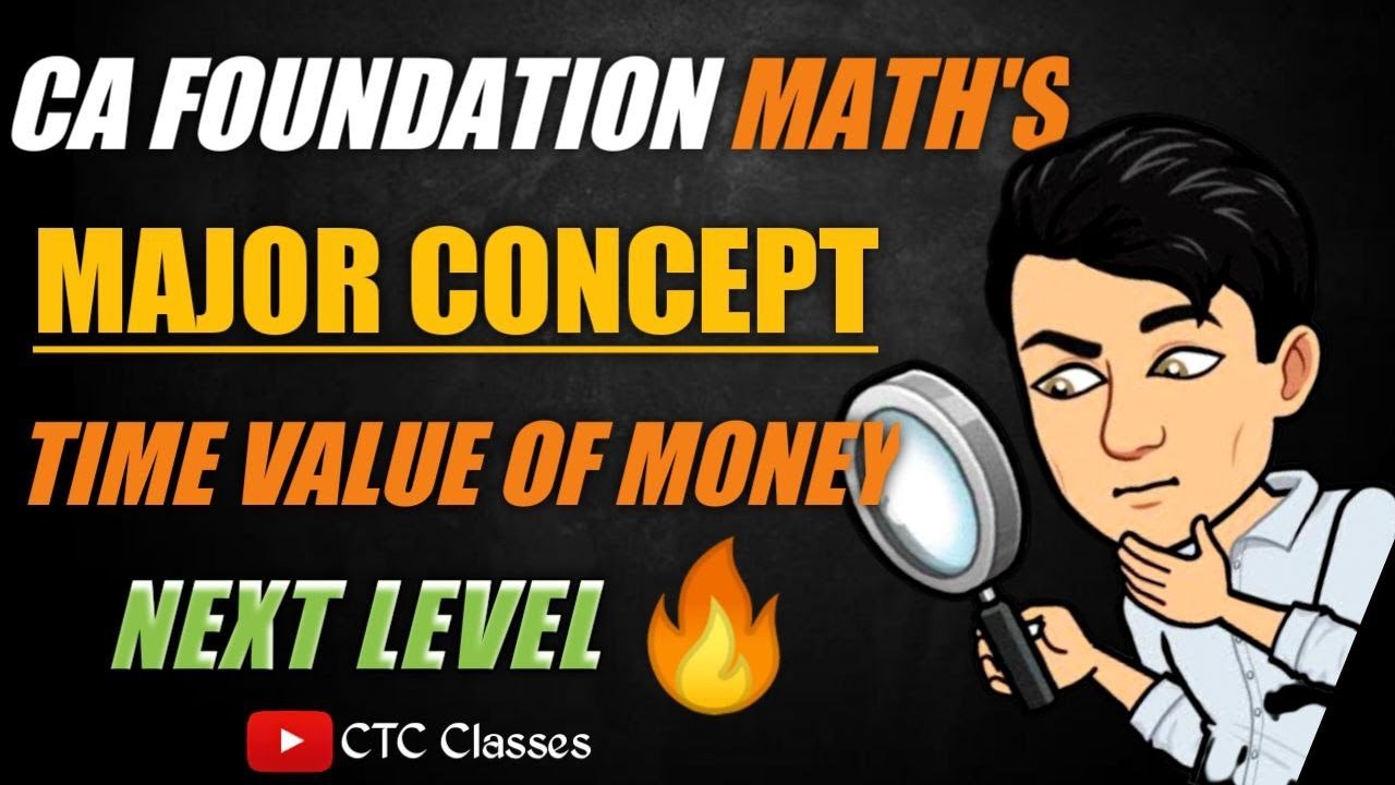 Time Value of Money CA Foundation Best Trick I CTC Classes