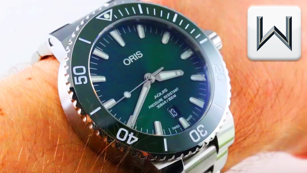2018 ORIS AQUIS DATE GREEN CERAMIC (733 7730 4157-07 8 24 05PEB) Luxury Watch Review