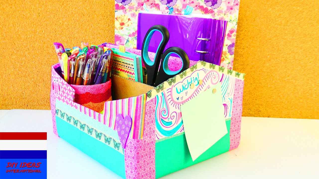 grote opbergdoos maken voor op je bureau | EINDELIJK orde | back to school | vakantieproject