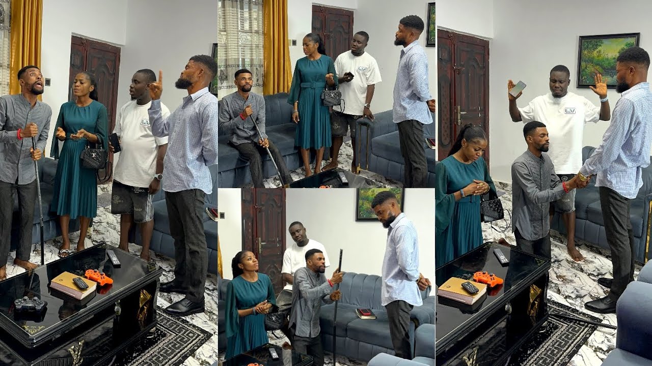 Wicked blind man that wanted to marry joy came with his new wife begging pastor to restore his sight