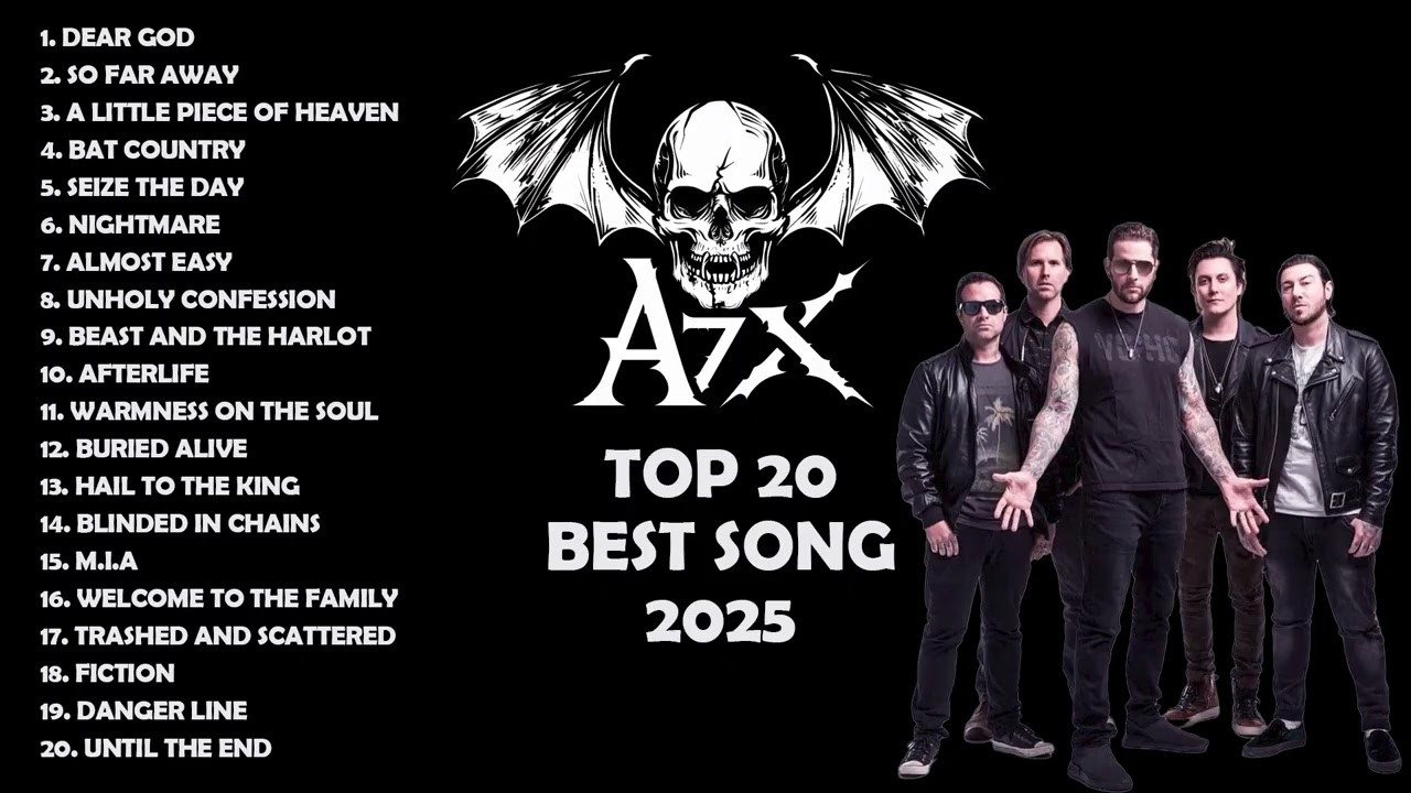AVENGED SEVENFOLD BEST SONG TOP 20 2025 | KOMPILASI KUMPULAN LAGU TERBAIK A7X HD 20 LAGU 2025