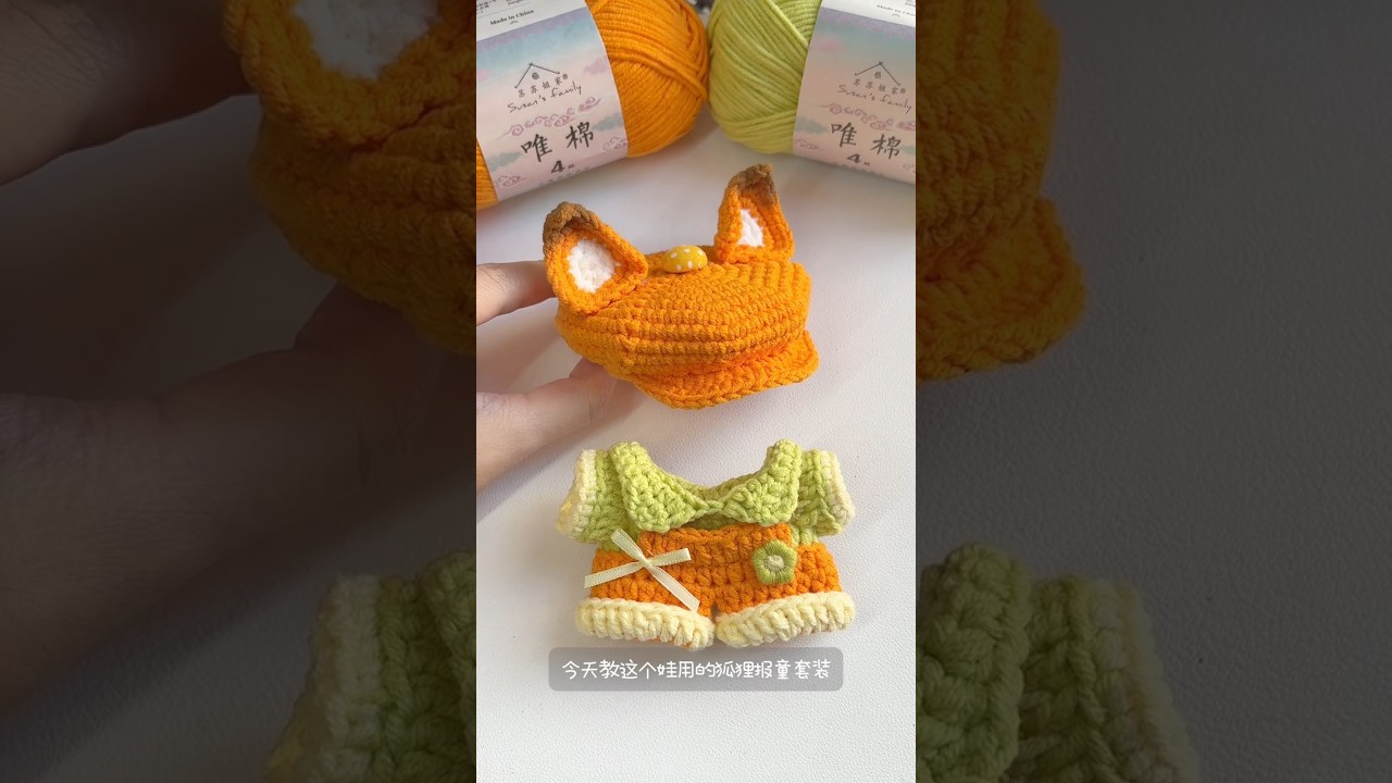 Crochet Fox Newsboy Set   Doll & Pet Costume Tutorial