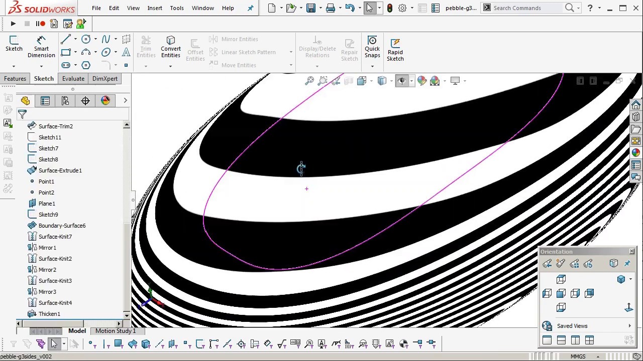 Solidworks Tutorial: Approximating a G3 connection in Solidworks