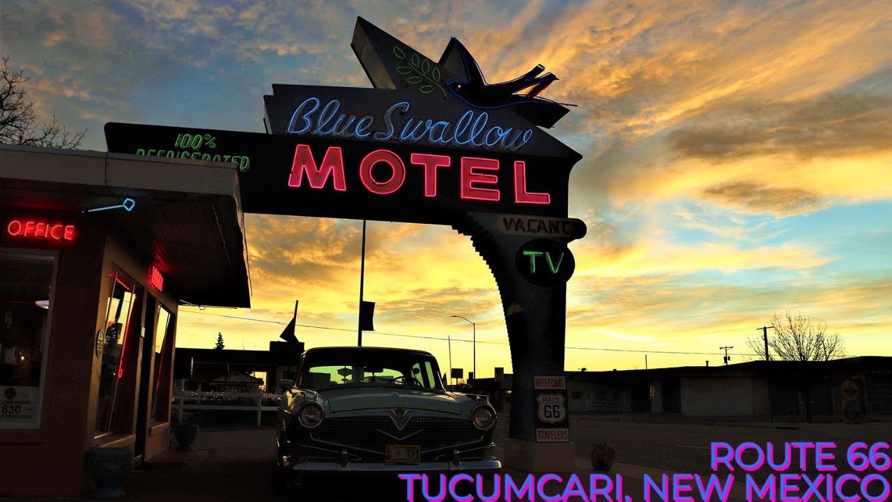 The Blue Swallow Motel - Spending the Night at Iconic Route 66 Motel in Tucumcari, New Mexico