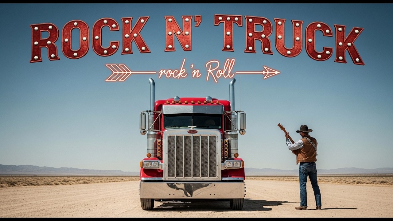 Rock N Truck – Long Haul Nights with Electric Twang – Country Rock Highway Playlist #RoadMusic