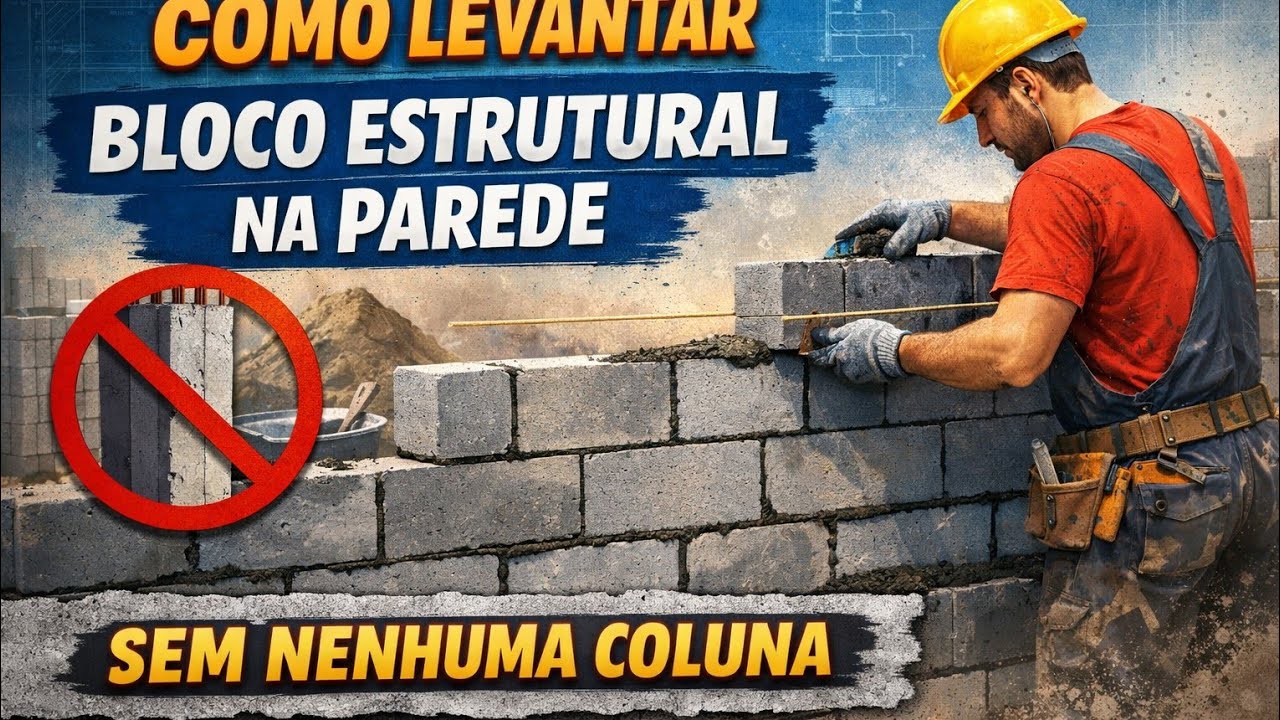 Como fazer o levantamento de bloco estrutural em parede sem coluna ESTRUTURAL 