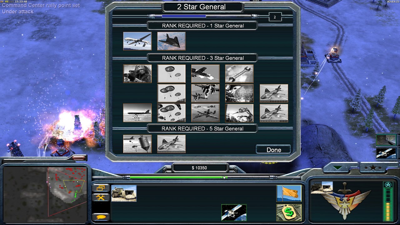 Command & Conquer Generals Zero Hour - AI Mod - Lights Out Map - 1vs1vs1vs1