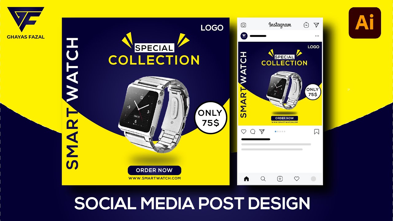 Social Media Post Design Tutorial  || Instagram Post Design || Adobe Illustrator