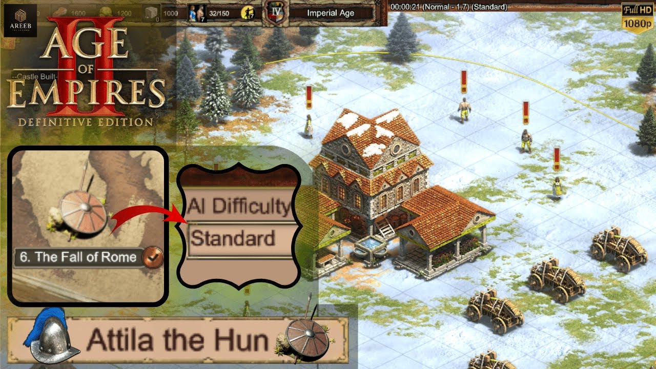 AoE2: DE - The Fall of Rome #6 - Attila the Hun Campaign Gameplay (Standard)