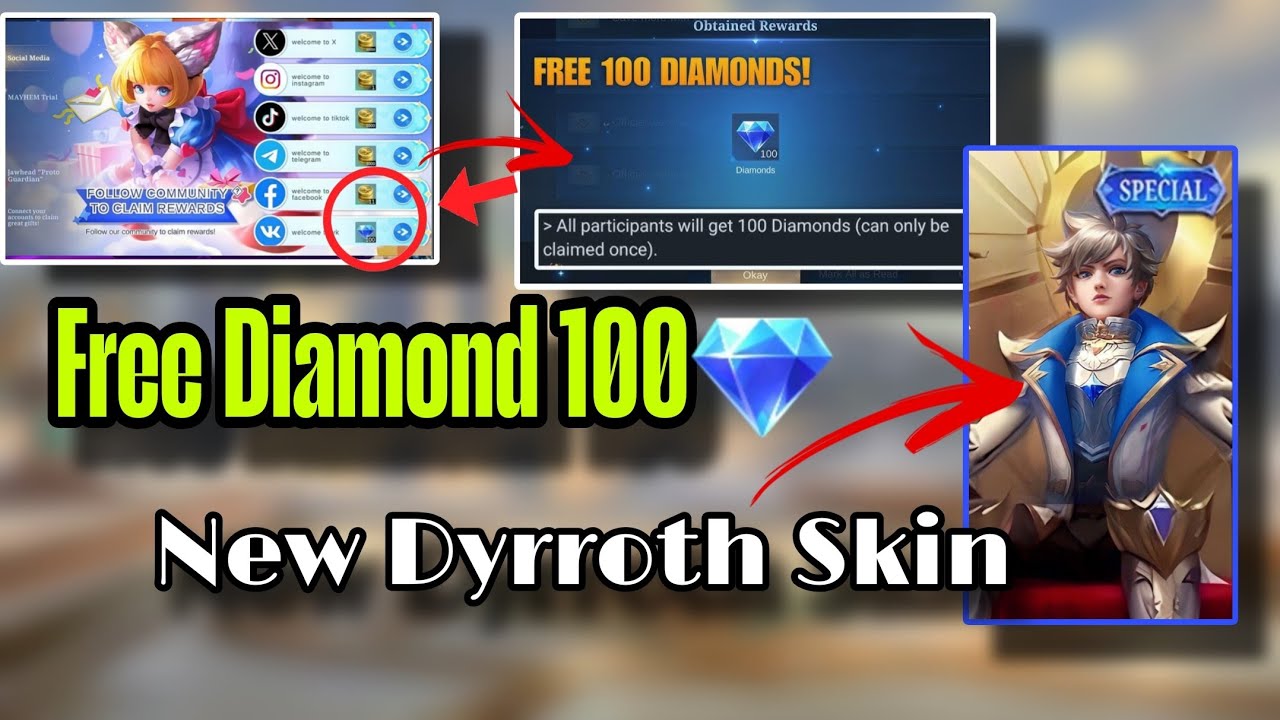Diamond 100 လူတိုင်း Freeယူ😍 XD