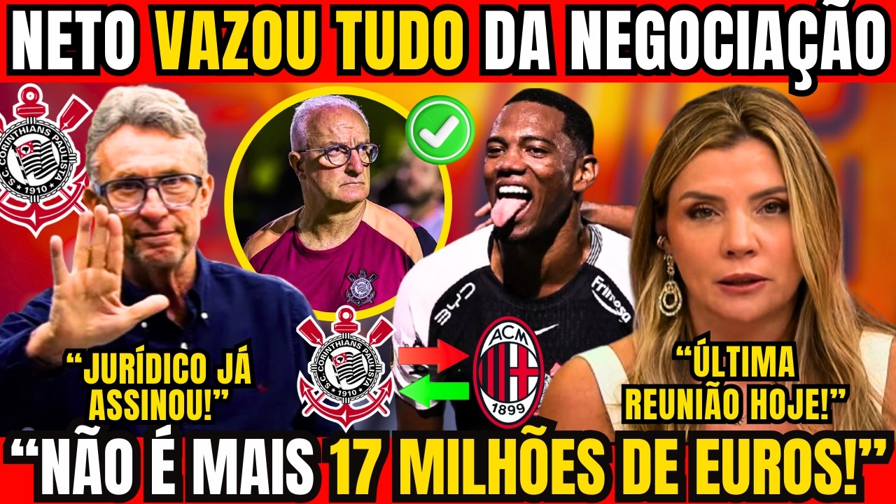 NETO REVELOU REVIRAVOLTA NA SAÍDA DE JÓIA DO CORINTHIANS E DECISÃO INESPERADA DE OSMAR STÁBILE