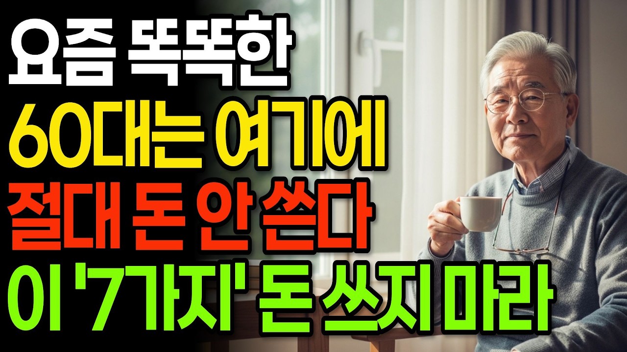 요즘 똑똑한 60대는 이 7가지에 절대 돈 안 씁니다 I 60대 이후, 여기에 돈 쓰는 사람은 반드시 후회합니다 I 인생명언 I 삶의지혜 | 인간관계 | 행복한노후