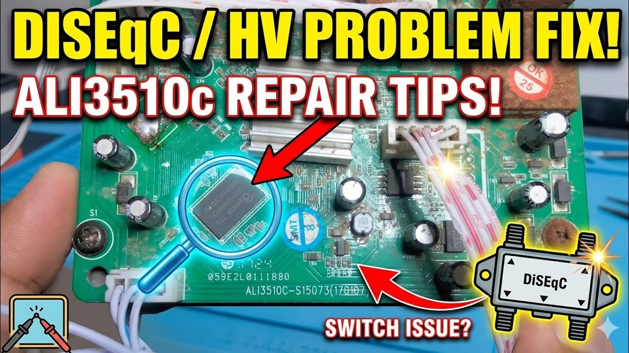 ALI3510c  H\V problem solve new tips  DISIQ problem  solve ||Ali3510c diseqc switch problem Repair's