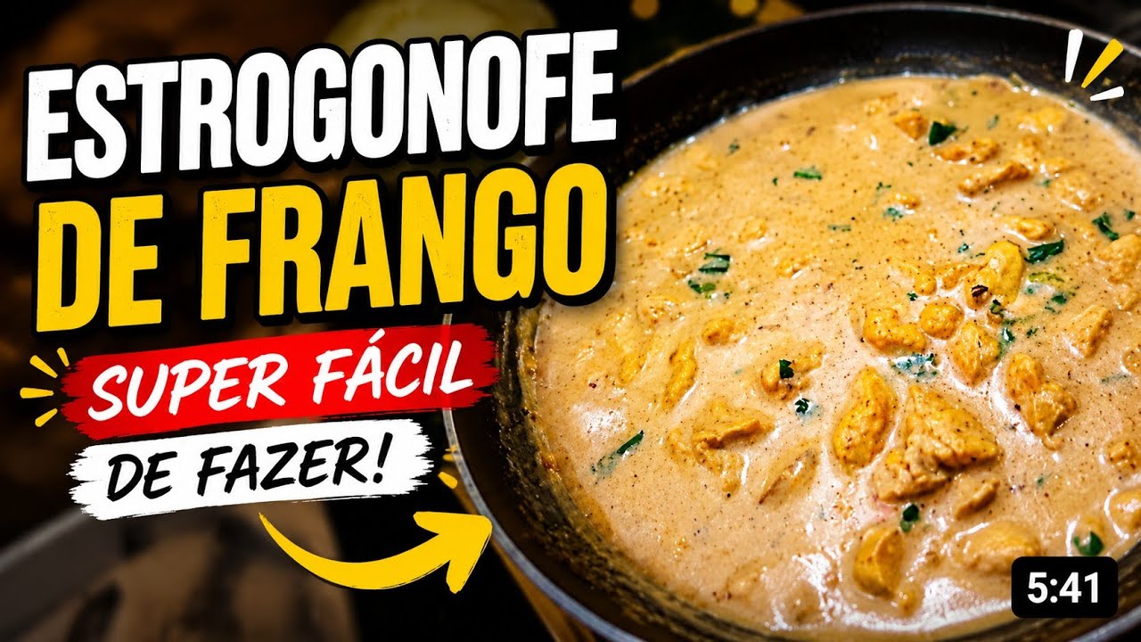 Estrogonofe de frango super fácil de fazer| @CcMiAlves 
