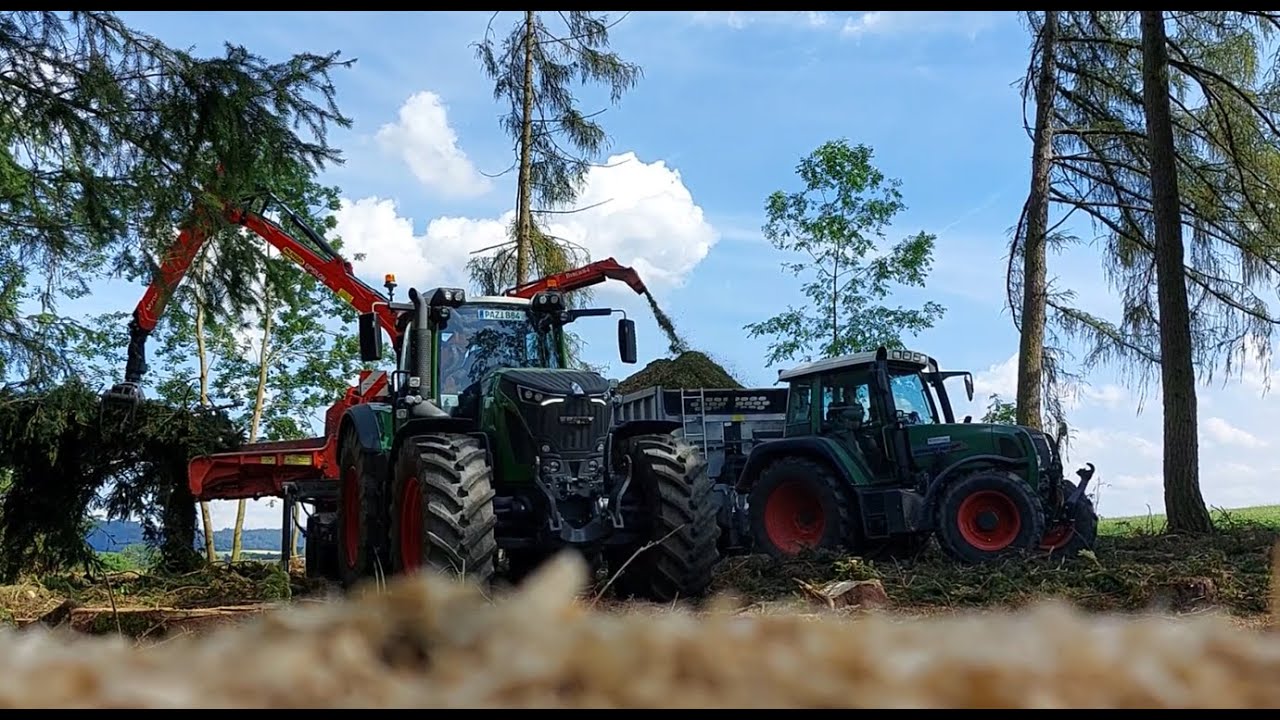Fendt 942 Vario Holz hacken Teil 1