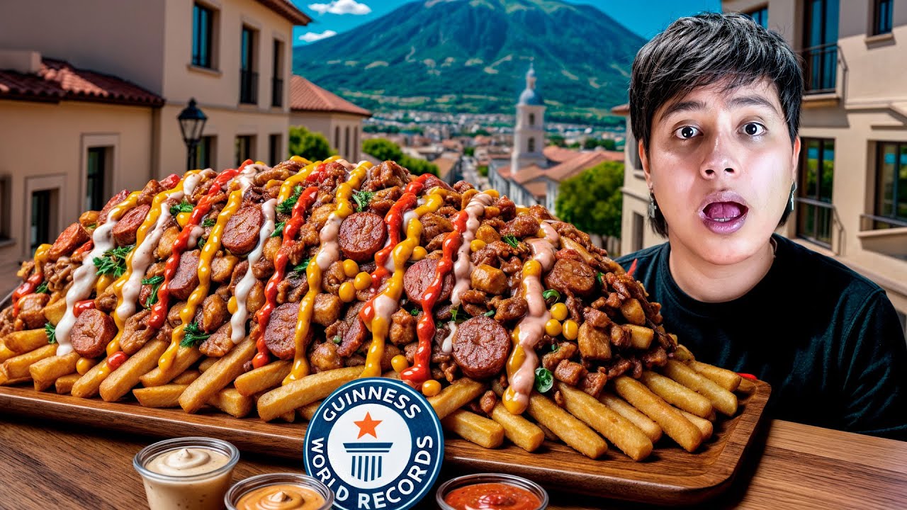 COMÍ la SALCHIPAPA MÁS GRANDE del ECUADOR en 10 MINUTOS 🇪🇨☠️