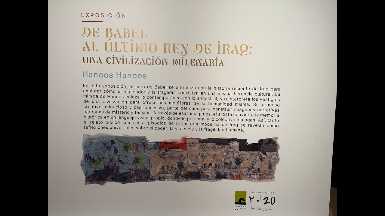 Casa Árabe acoge las muestras de la investigación del pintor iraquí sobre el mito de Babel