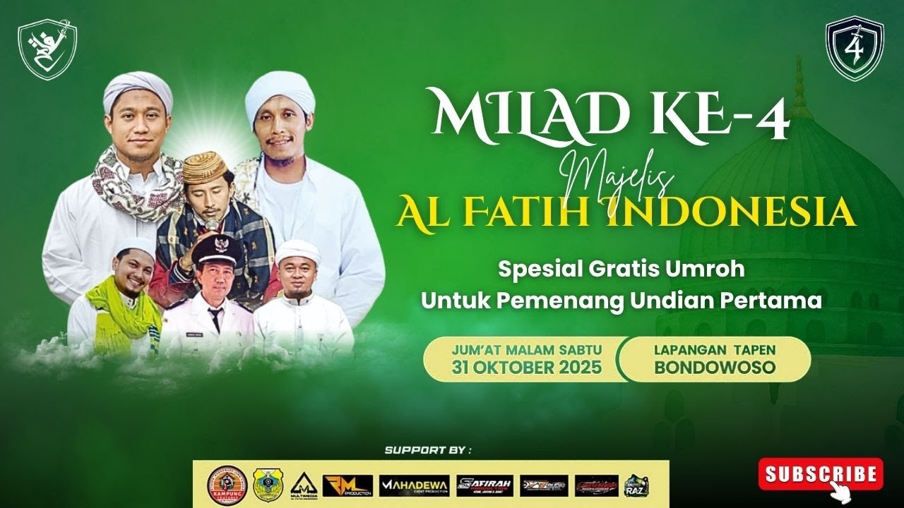 🔴LIVE MILAD KE-4 MAJELIS AL FATIH INDONESIA | LAPANGAN TAPEN BONDOWOSO