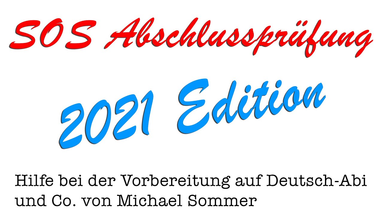 Ank&uuml;ndigung: SOS Abschlusspr&uuml;fung - 2021 Edition