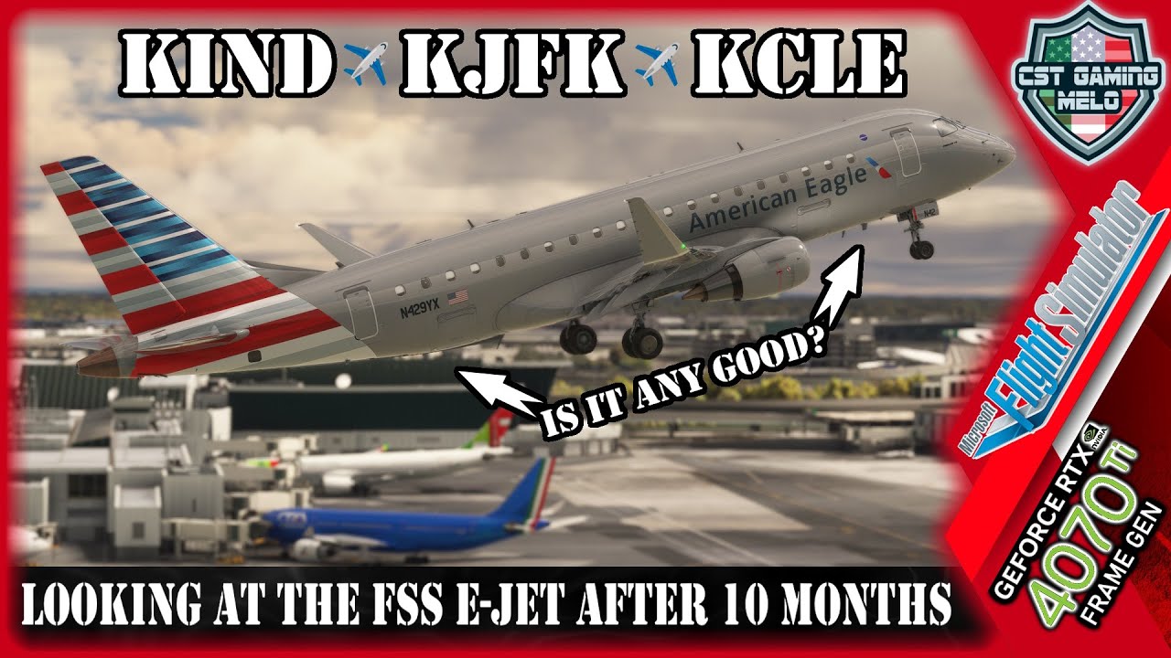MSFS LIVE | First look at the FSS E-Jets after 10 months | Indianapolis✈️New York✈️Cleveland