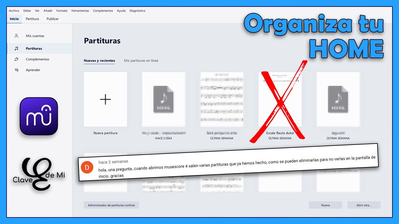 🕵️ La Solución Oculta: Cómo ELIMINAR partituras en el HOME de MuseScore 4