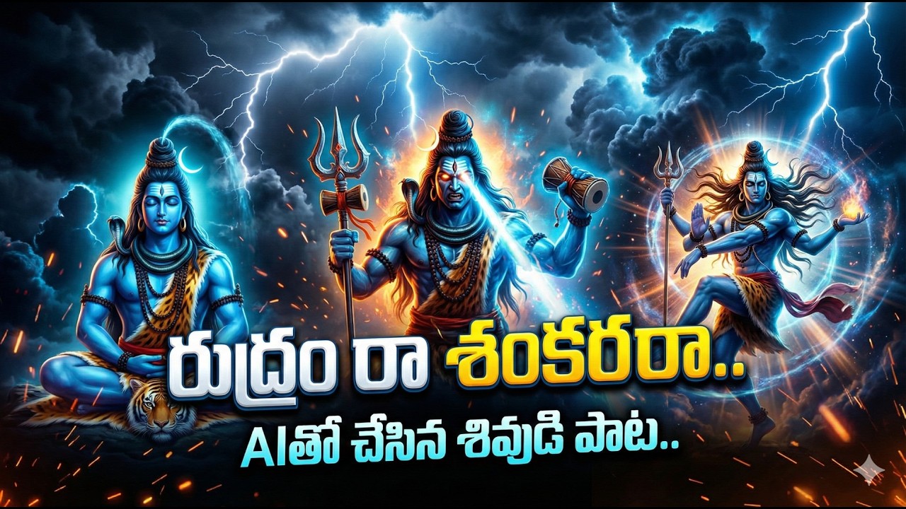 AIతో చేసిన శివుడి పాట 🔱 రుద్రం రా శంకర రా | Powerful Devotional Anthem