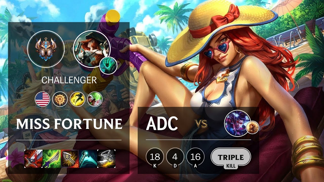 Miss Fortune ADC vs Vayne - NA Challenger Patch 10.8