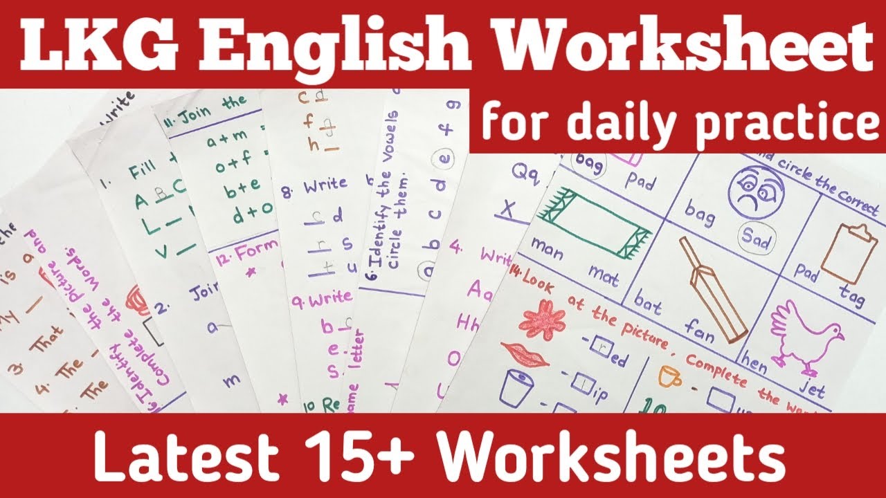 LKG English Syllabus | LKG English Worksheet | English Worksheet For LKG Class | PP1 worksheet