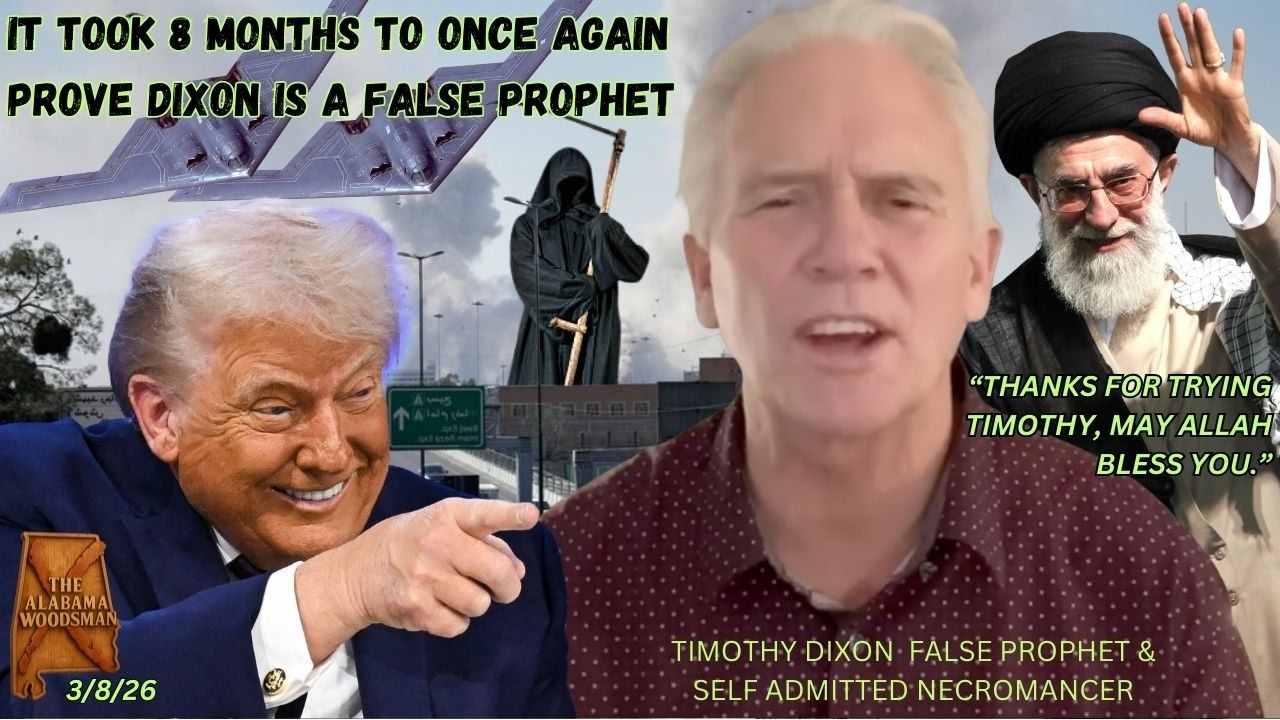 Timothy once again prophesies 180 degrees in the opposite direction of PROVABLE truth