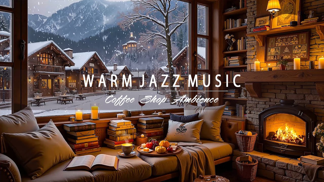 Cozy Jazz Music ⛄ Winter Coffee Shop Ambience with Smooth Jazz Instrumental Music for Studying, Work