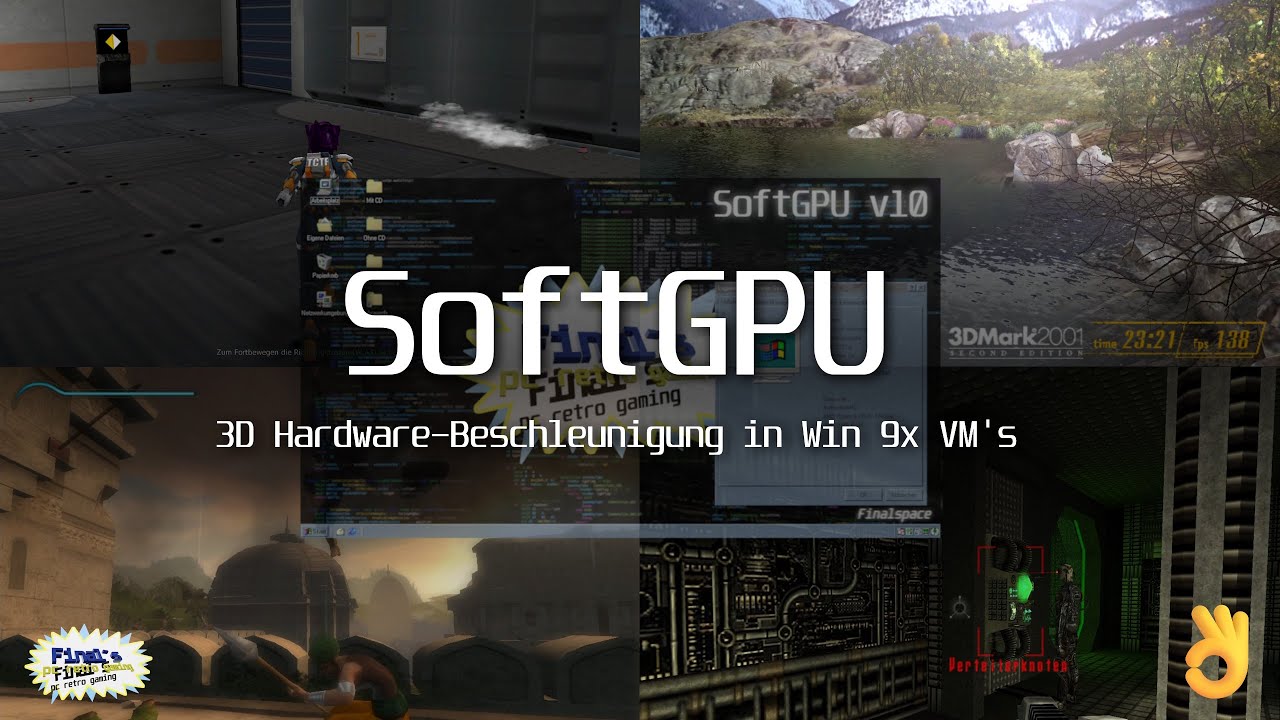 🔥 SoftGPU Review – 3D Retro Gaming in Windows 98 VM 🤩 #review #softgpu #vm #vmware 🇩🇪