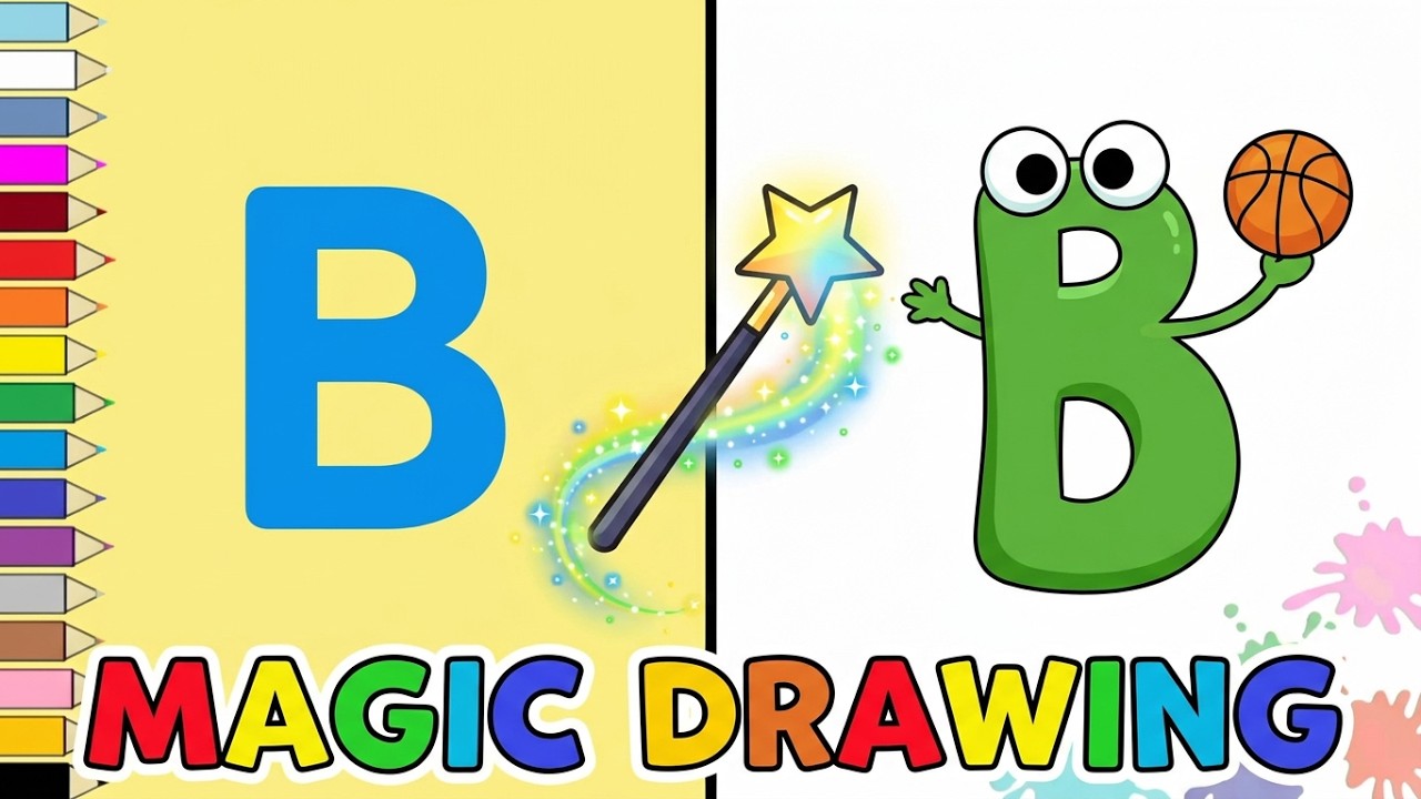 Teach Your Kids the Alphabet with Simple Step-by-Step Cartoons!