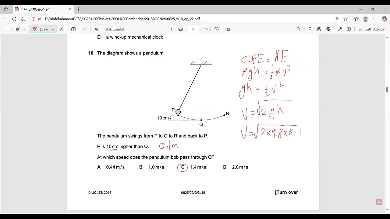 Физика IGCSE 0625/22/O/N/18