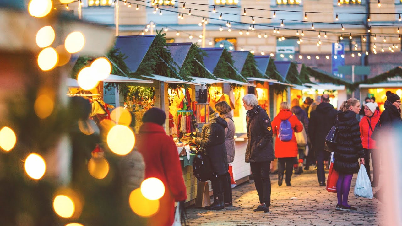 Christmas market 🎄 in Helsinki Finland | 4K Holiday Vibes#travel 