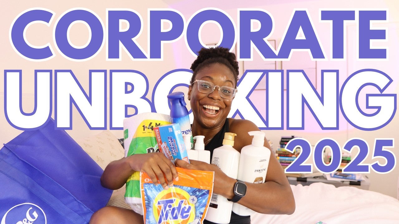 what's in my company's employee gift bag? (free products haul)