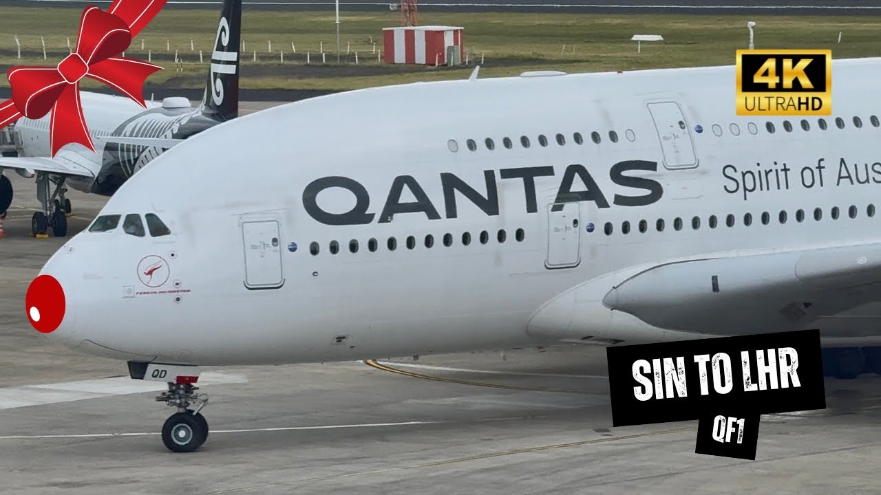 Эконом-класс QANTAS A380 QF1 — Сингапур — Лондон, прекрасное завершение Рождества на высоте 38 00...