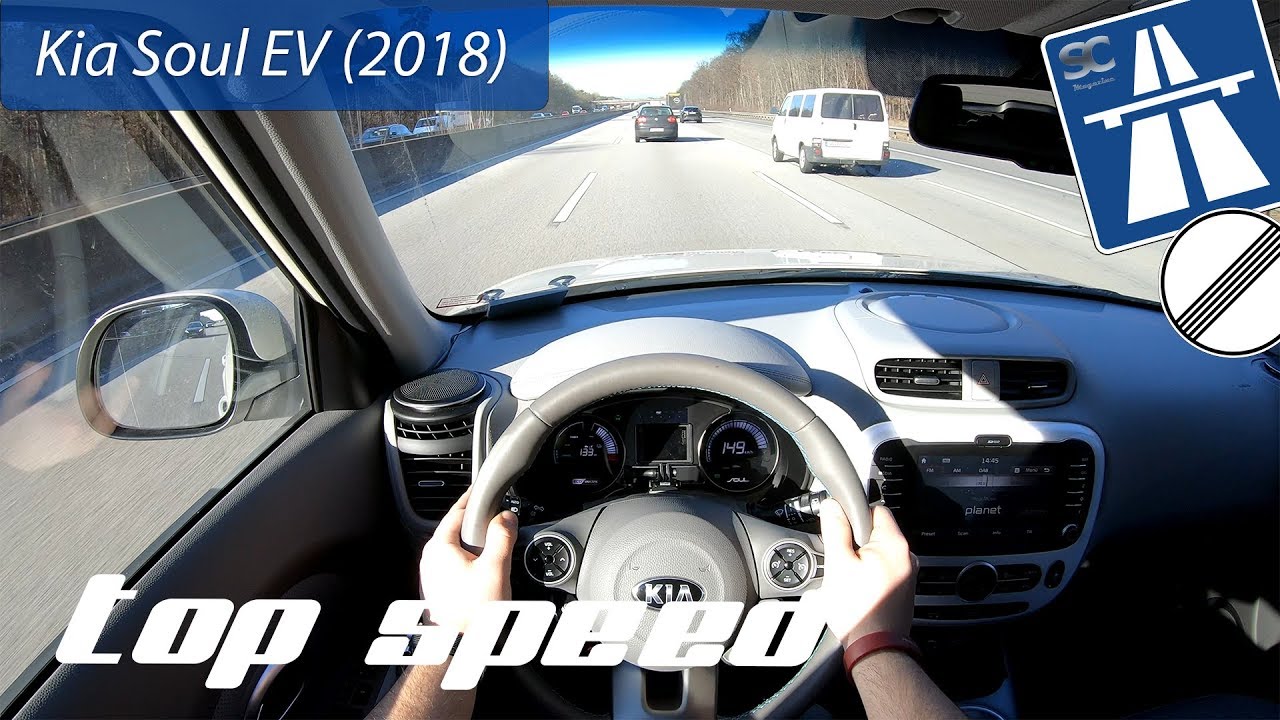 Kia Soul EV (2018) on German Autobahn - POV Top Speed Drive