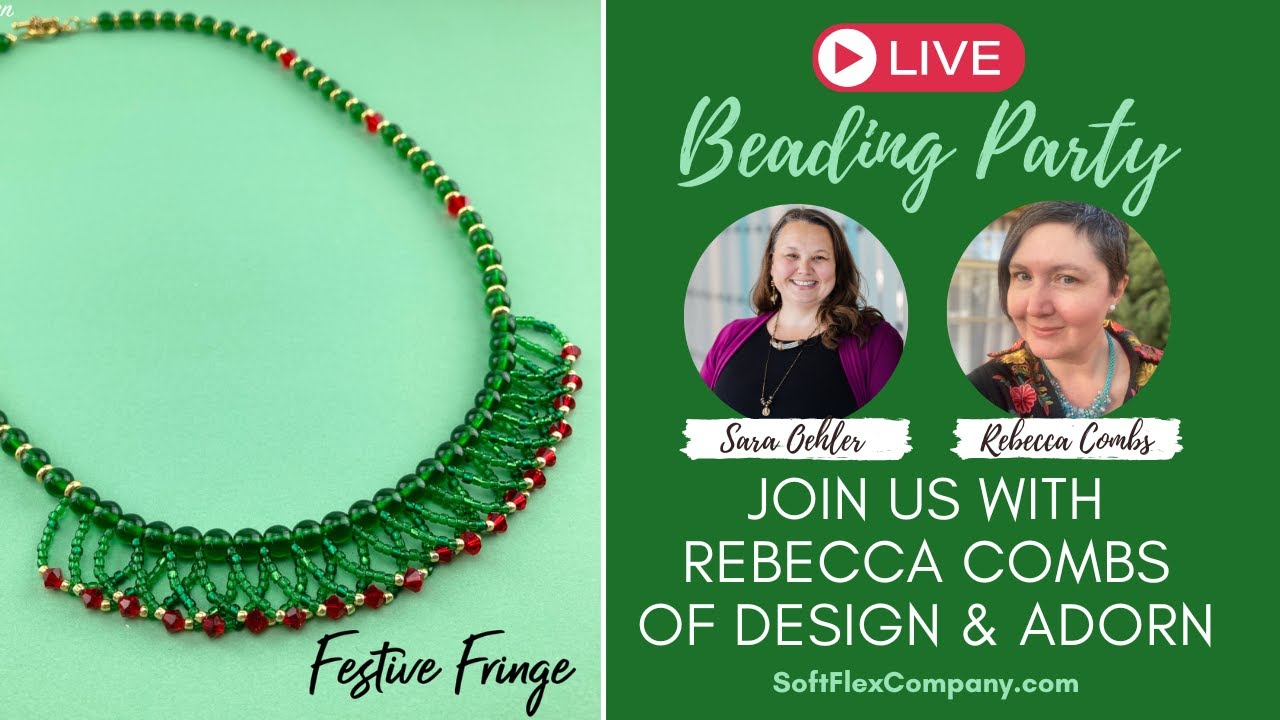 Live Beading Party with Rebecca Combs of Design & Adorn: Festive Fringe Necklace