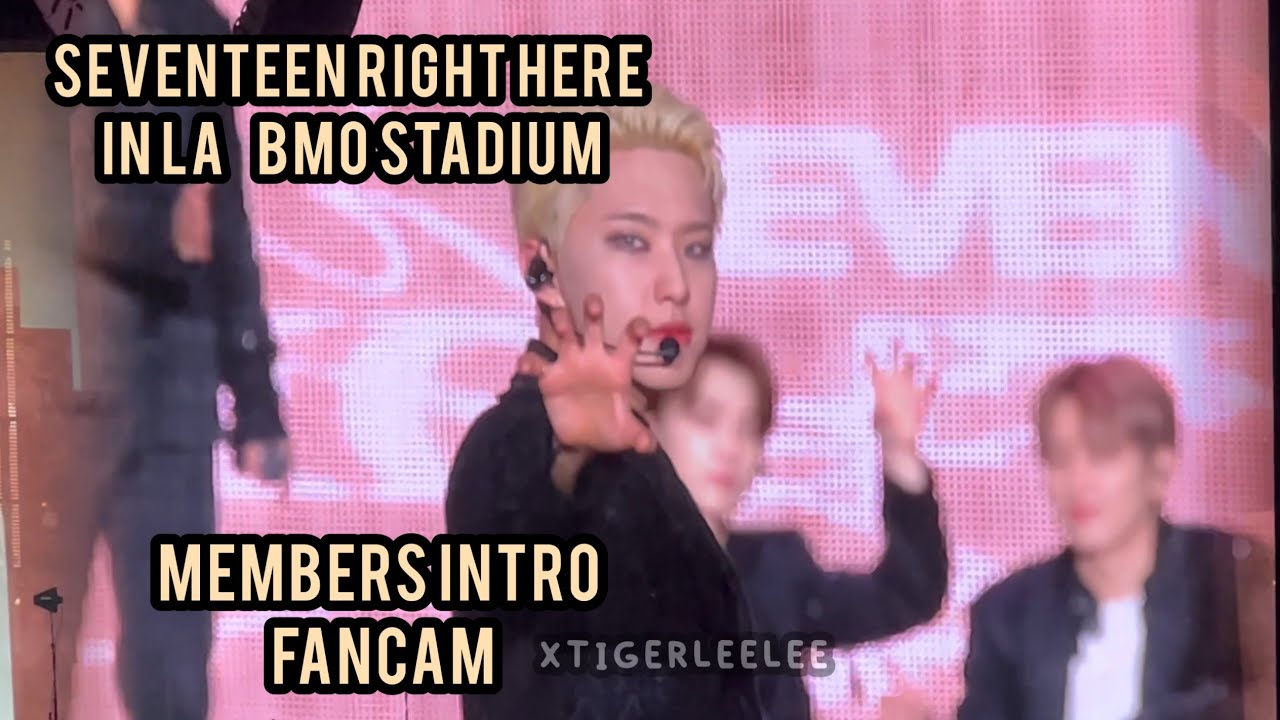 SEVENTEEN RIGHT HERE IN LA, BMO Stadium intro fancam 110924
