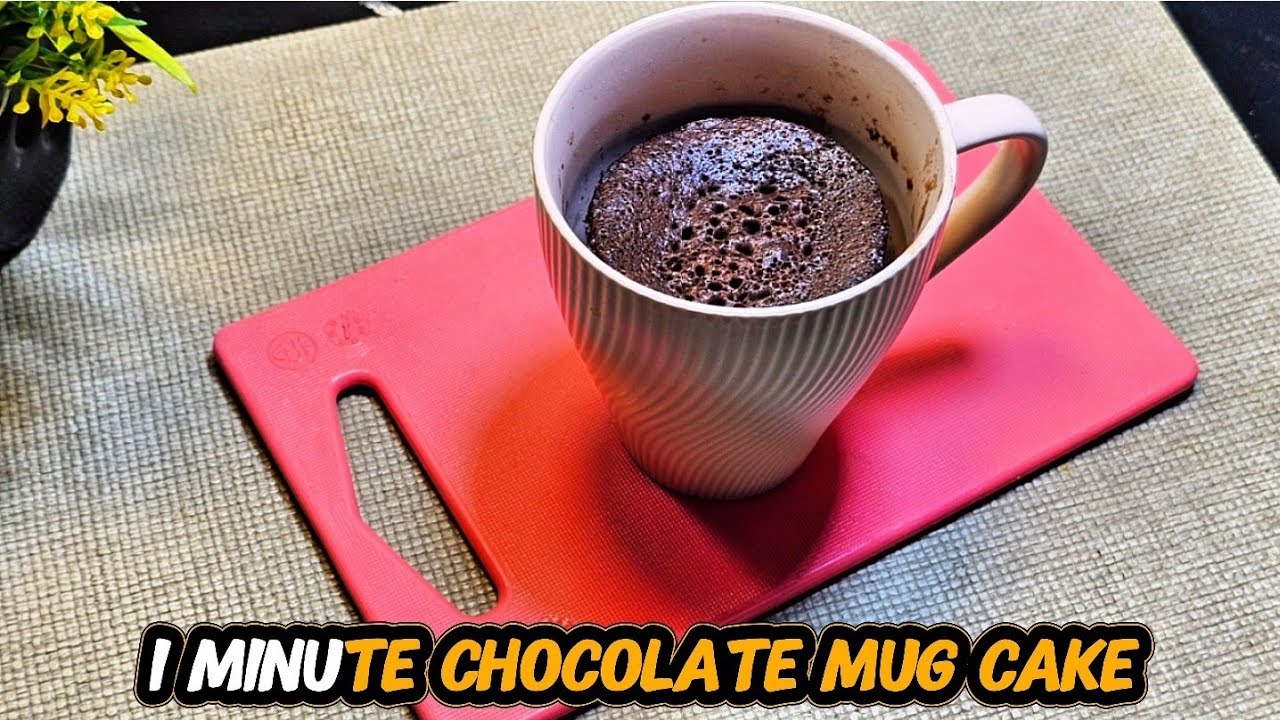1 Minute Chocolate Mug Cake in Microwave Recipe l Perfect for Cravings