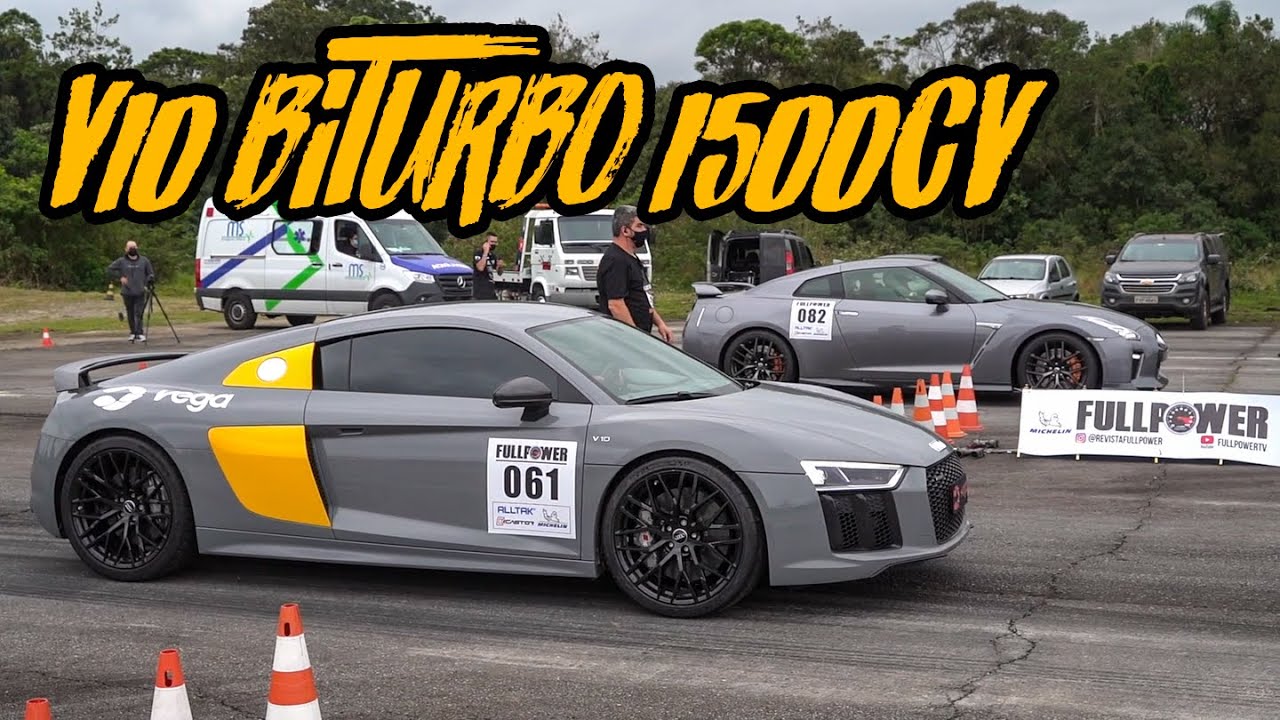 CARRO MAIS RÁPIDO DO BRASIL!!🔥🚀 RECORDE NACIONAL AUDI R8 BITURBO
