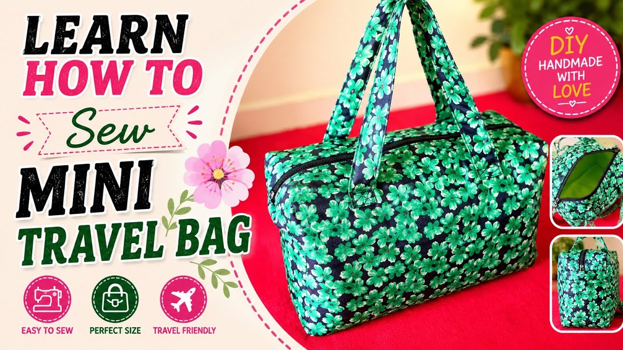 DIY Travel Bag | How To Make Travel Bag | Mini Travel Bag Tutorial