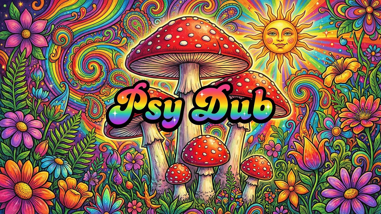 Psy Dub Mix 2026 - Colorful Mushrooms and Rainbow Energy (Psychill Dub / PsyDub Chill Out)