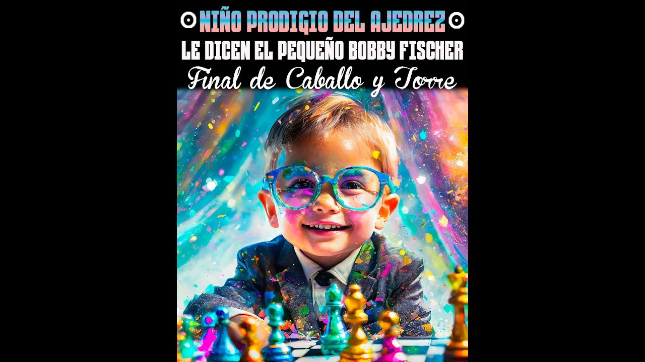 ❇️Le dicen el pequeño Bobby Fischer. Final de Caballo y Torre...🤯🖖🏻😎♟🔥