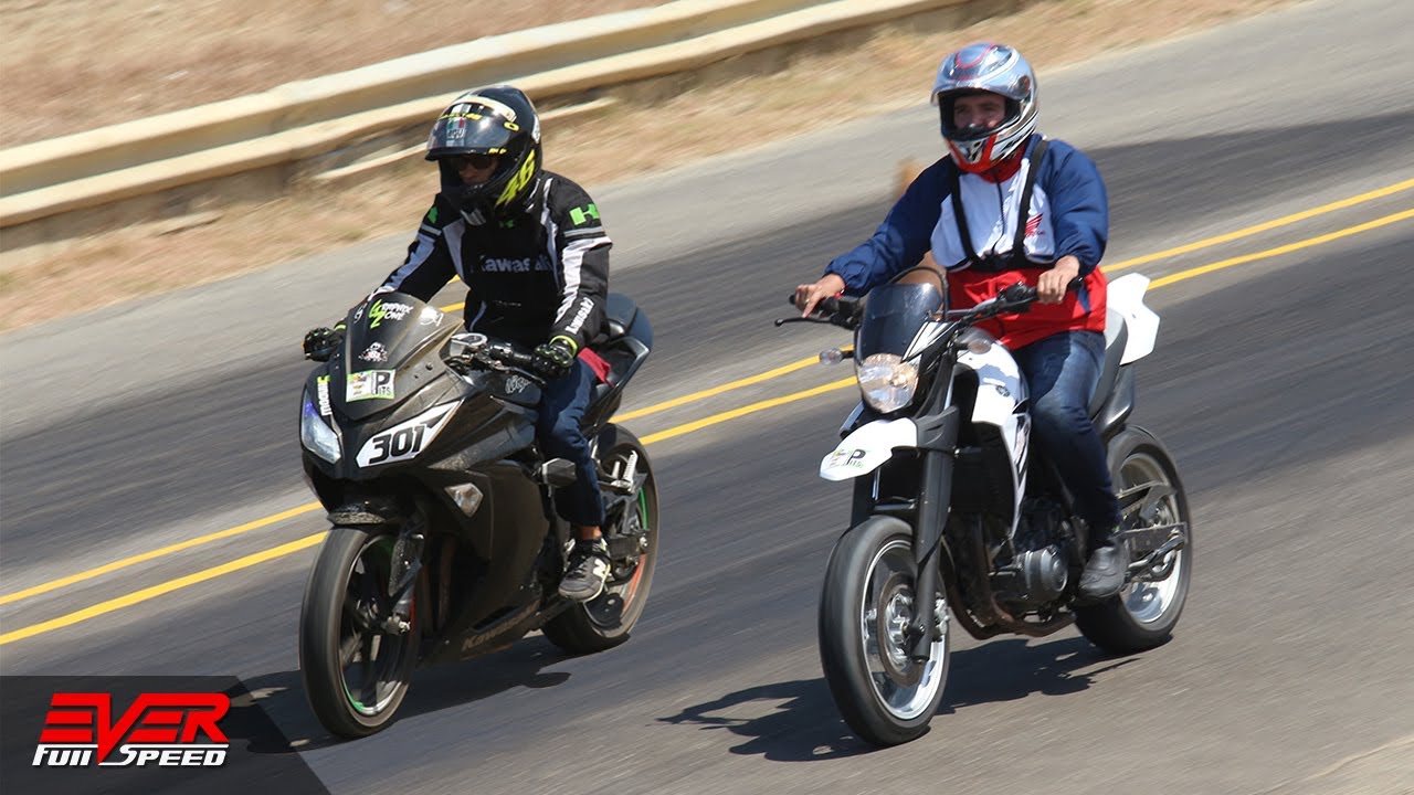 Kawasaki Ninja 300 𝙑𝙎 Yamaha XT660R 🏁 7 Carreras 🏍️🏍️🚦 DRAG RACING