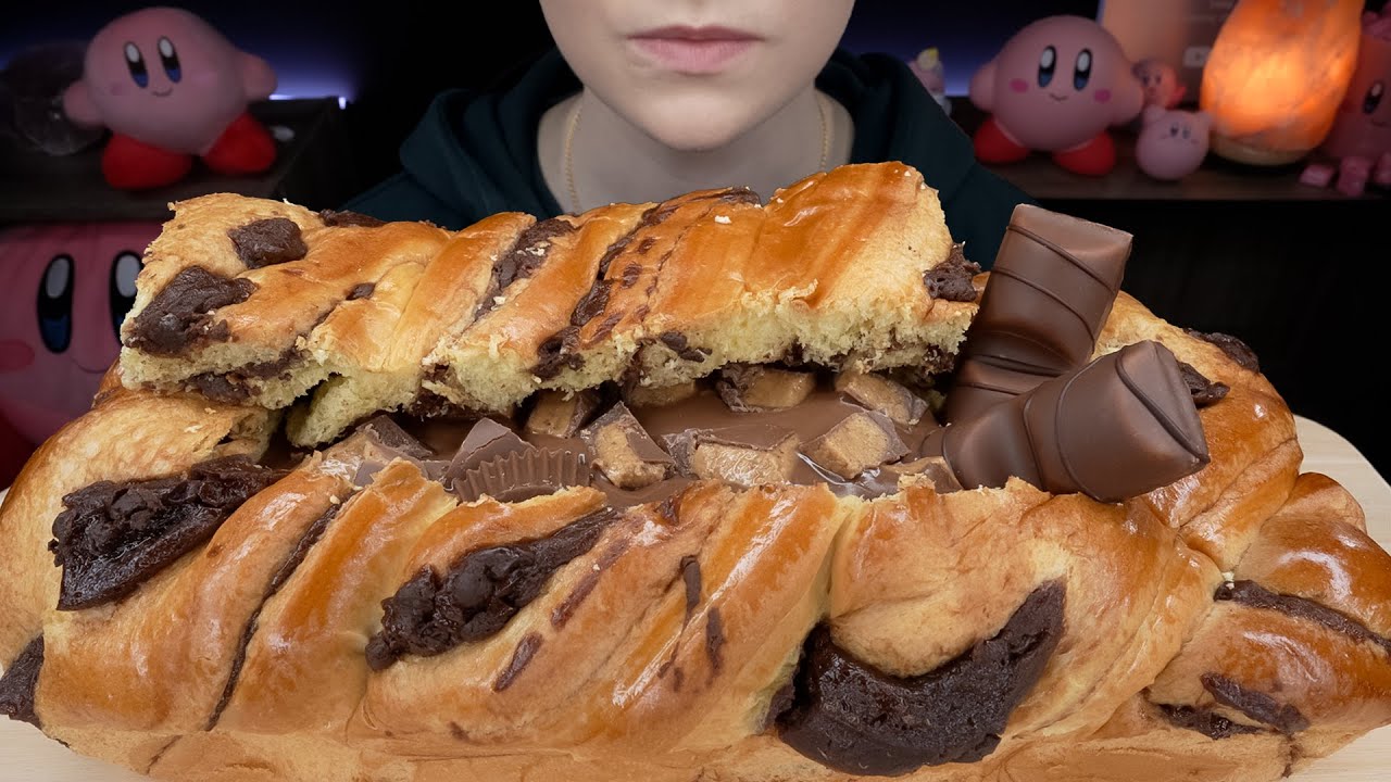 ASMR Nutella Marbled Chocolate Brioche Bread [Dessert Mukbang / Eating Sounds] 먹방